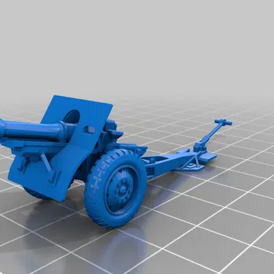 Pháo tự hành M1918 155mm dễ in tỉ lệ 1/100