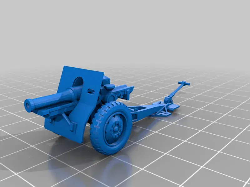 Pháo tự hành M1918 155mm dễ in tỉ lệ 1/100 - Image 4