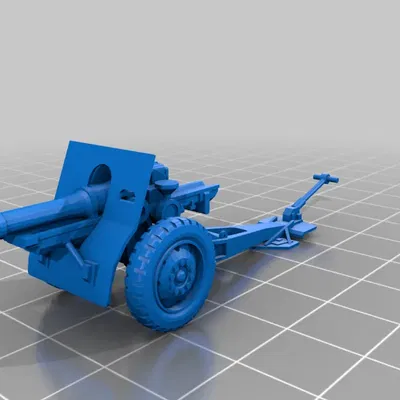 Pháo tự hành M1918 155mm dễ in tỉ lệ 1/100