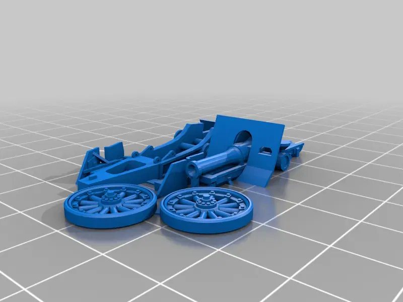 Pháo tự hành M1918 155mm dễ in tỉ lệ 1/100 - Image 5