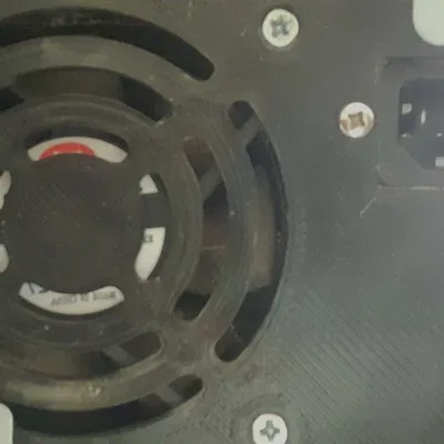 Bảng che PSU ATX với quạt 80mm và ổ cắm kettle