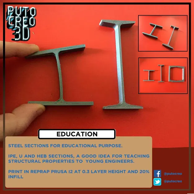 Các phần thép IPE, U, L và HEB cho giáo dục kỹ thuật - Image 1