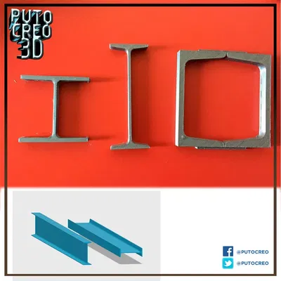 Các phần thép IPE, U, L và HEB cho giáo dục kỹ thuật