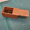 Hộp gỗ nhỏ với nắp trượt thú vị - Thumbnail 1