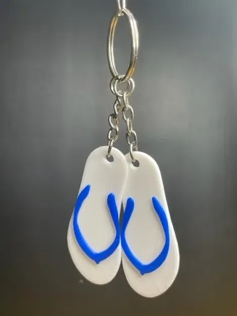 Móc chìa khóa dép xỏ ngón phong cách mùa hè - Image 1