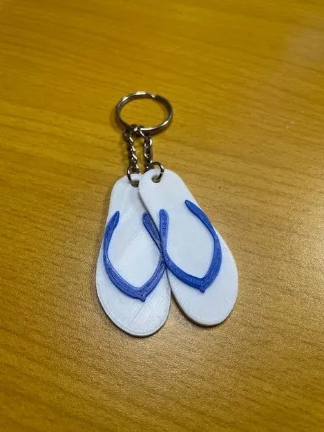 Móc chìa khóa dép xỏ ngón phong cách mùa hè - Image 2