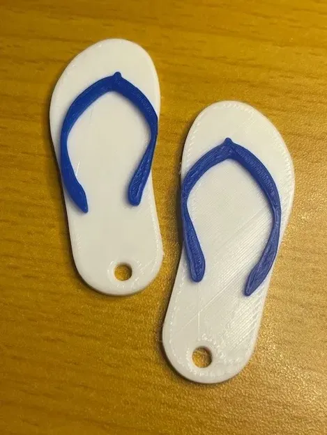 Móc chìa khóa dép xỏ ngón phong cách mùa hè - Image 3