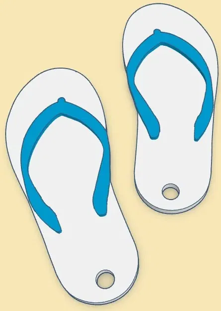 Móc chìa khóa dép xỏ ngón phong cách mùa hè - Image 4