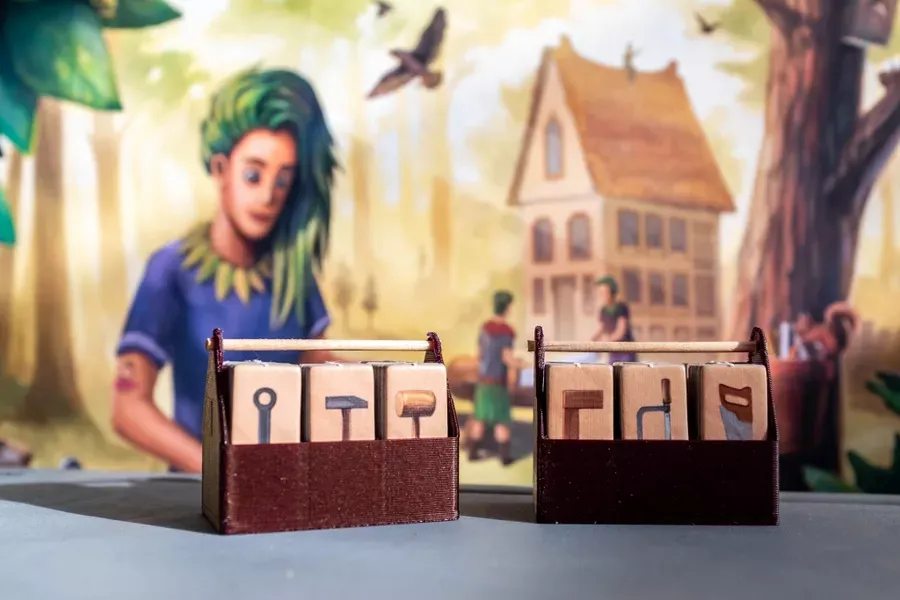 Hộp dụng cụ gỗ cho trò chơi board game Woodcraft - Image 1