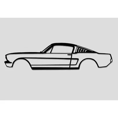 Nghệ thuật tường 2D Ford Mustang Fastback 10