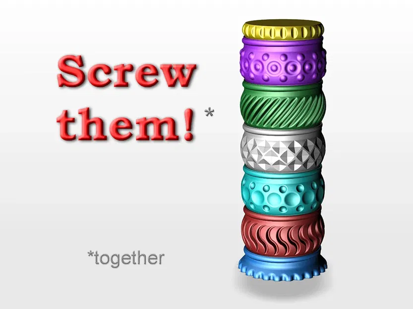 Bộ hộp nhỏ có thể vặn chồng lên nhau - Image 1