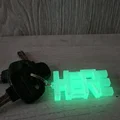 Móc chìa khóa tối giản phát sáng trong bóng tối - Thumbnail 1