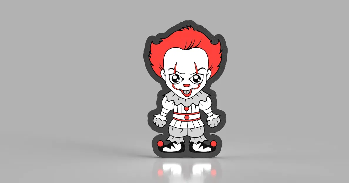 Hộp đèn Pennywise trang trí Halloween với đèn LED - Image 1