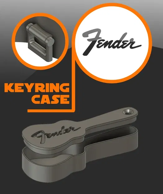 Móc khóa hộp đàn guitar in 3D với thiết kế tinh xảo - Image 1