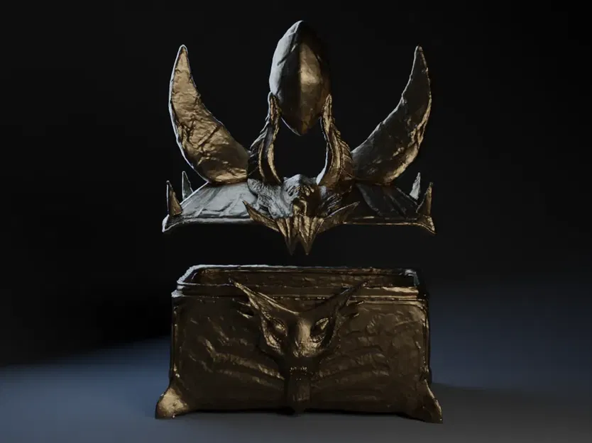 Hòm kho báu rồng/demon với ngọc lục bảo - Image 2