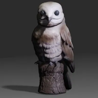 Tượng chim Potoo lớn - Chim ma thực tế