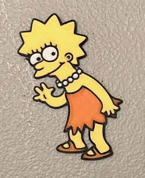 Nam châm Lisa Simpson nhiều màu sắc - Image 1