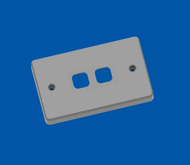 Bảng điều khiển công tắc tường đôi 25mm - Image 1