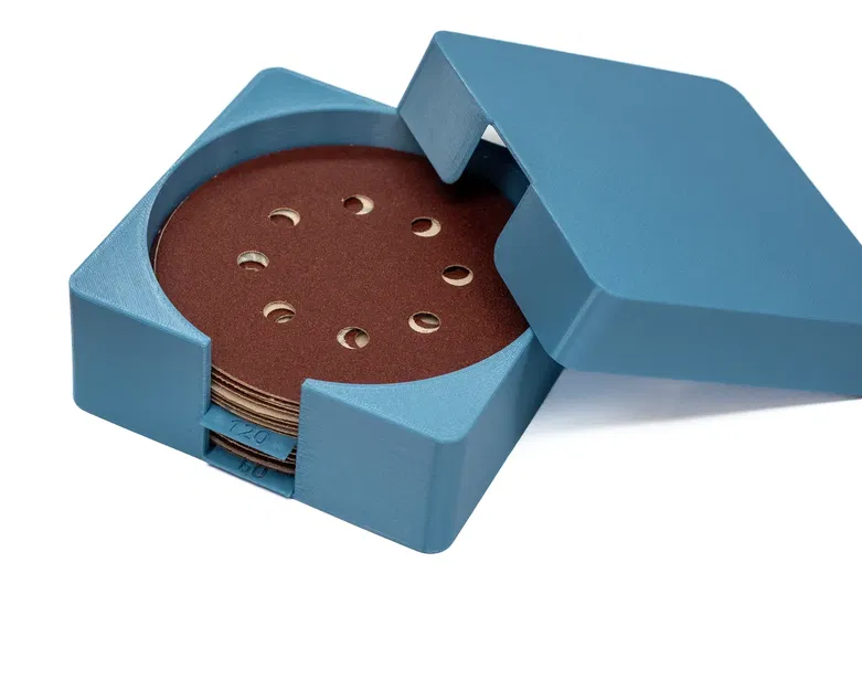 Hộp lưu trữ đĩa chà nhám và nắp đậy - Image 1