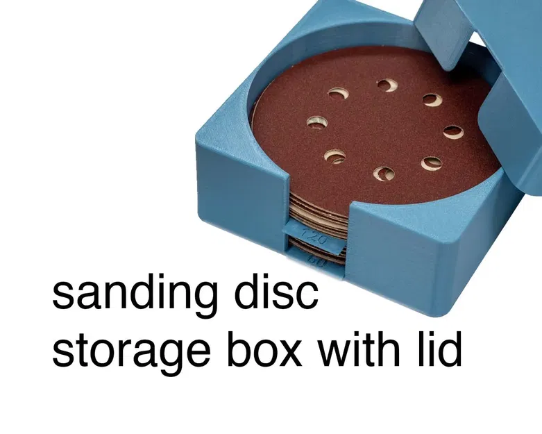 Hộp lưu trữ đĩa chà nhám và nắp đậy - Image 4