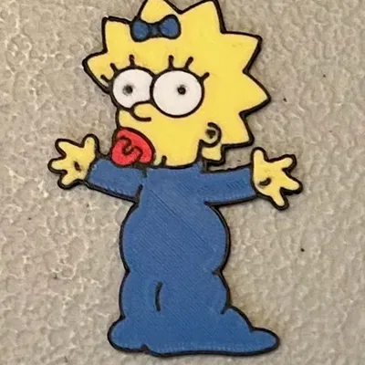 Nam châm Maggie Simpson nhiều màu sắc