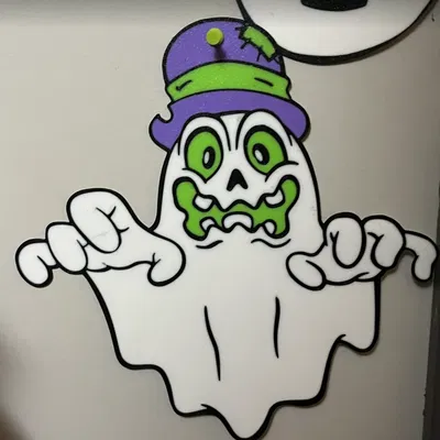 Ma quái treo tường phong cách 2D cho Halloween