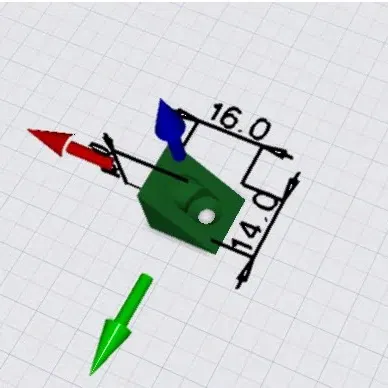 Giá đỡ góc nhỏ 16mm x 16mm x 14mm cho cửa ra vào