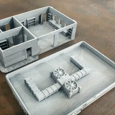 Mô hình nhà để xe phong cách Mỹ 1/100 từ Roadside Picnic