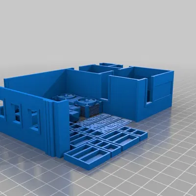 Mô hình nhà để xe phong cách Mỹ 1/100 từ Roadside Picnic