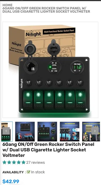 Chèn hộp đạn cho công tắc rocker Nilight 6 - Image 5