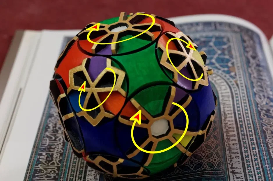 Khối lập phương fidget họa tiết arabesque - Image 3