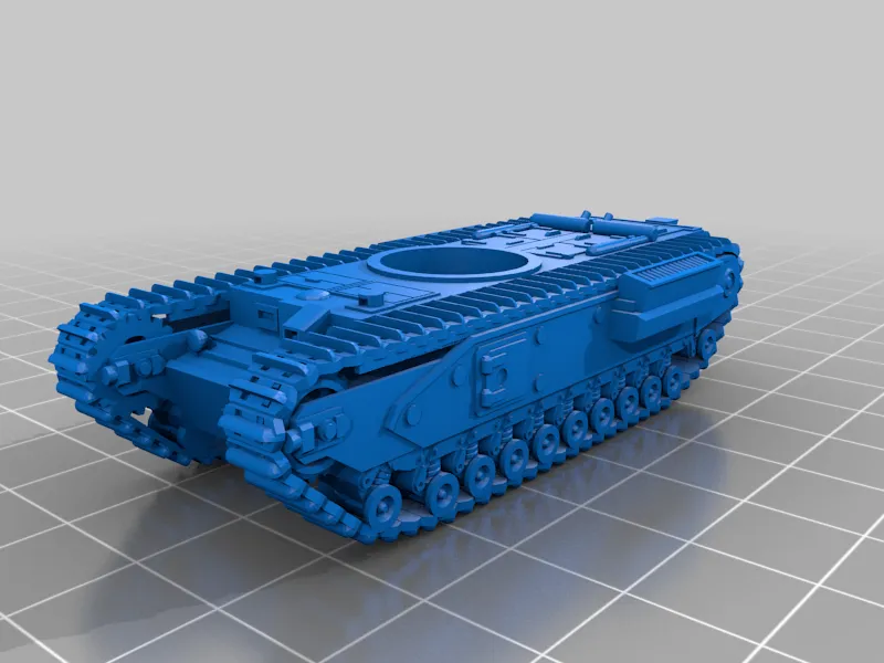 Xe tăng Churchill Crocodile dễ in 3D tỉ lệ 1/100 - Image 1