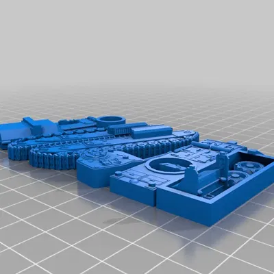 Xe tăng Churchill Crocodile dễ in 3D tỉ lệ 1/100