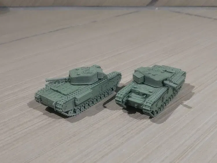 Xe tăng Churchill dễ in với pháo tự hành tùy chọn - Image 1