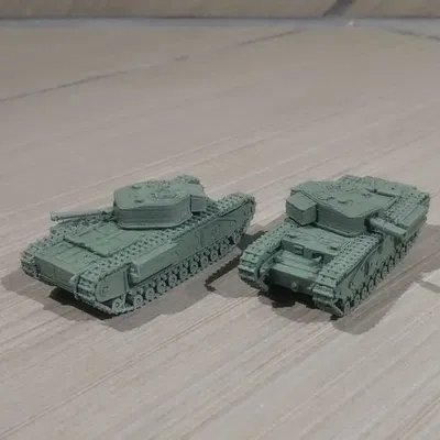 Xe tăng Churchill dễ in với pháo tự hành tùy chọn