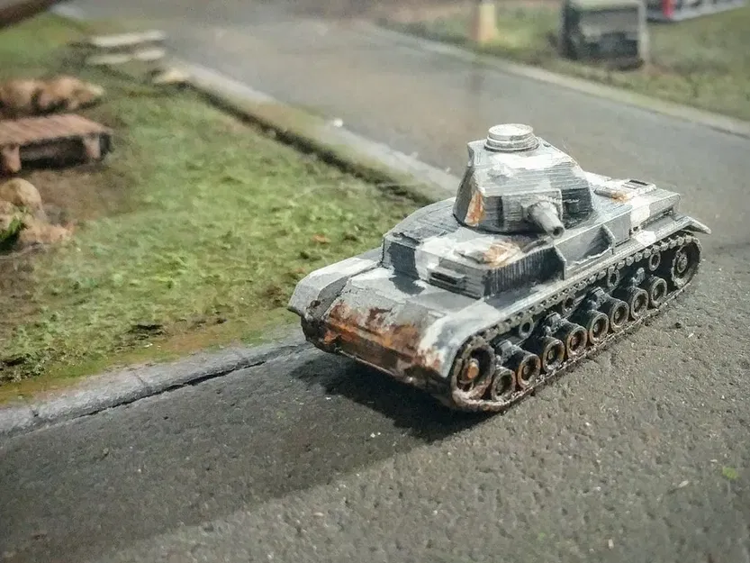 Xe tăng Panzer IV dễ in tỷ lệ 1/100 - Image 1