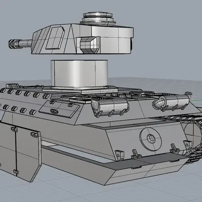 Xe tăng E-25 dễ in 3D tỉ lệ 1/100