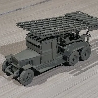 Xe tải Zis Katyusha dễ in tỉ lệ 1/100