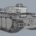 Xe tăng E-25 dễ in 3D tỉ lệ 1/100 - Thumbnail 4