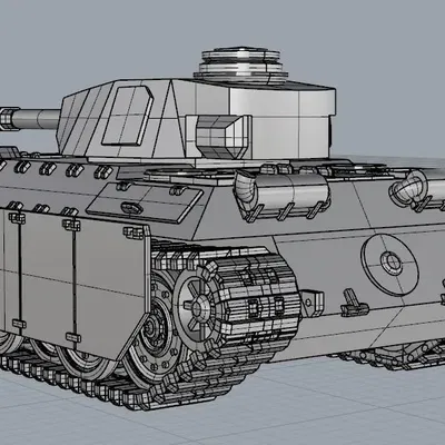 Xe tăng E-25 dễ in 3D tỉ lệ 1/100