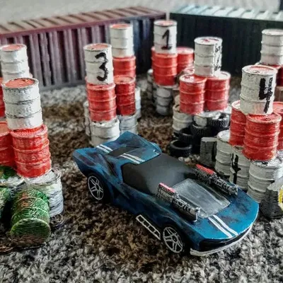 Cổng thùng Gaslands cho mô hình địa hình 3D