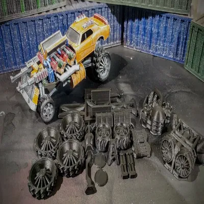 Bộ kit ô tô phong cách Gigahorse cho Gaslands/Hotwheels