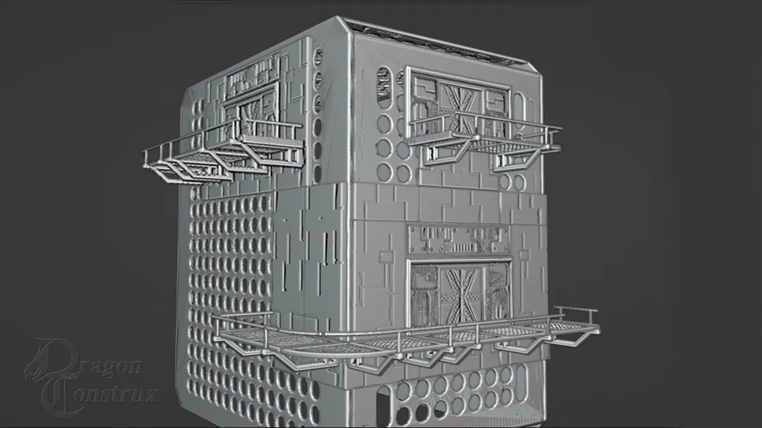 Tháp cơ sở công nghiệp QUBE 500 cho mô hình bàn chơi - Image 2