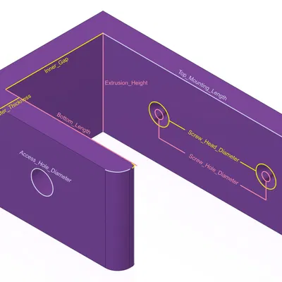 Giá đỡ laptop treo tường hoặc dưới bàn (Fusion 360)