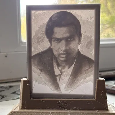 Mô hình lithophane của nhà toán học Srinivasa Ramanujan