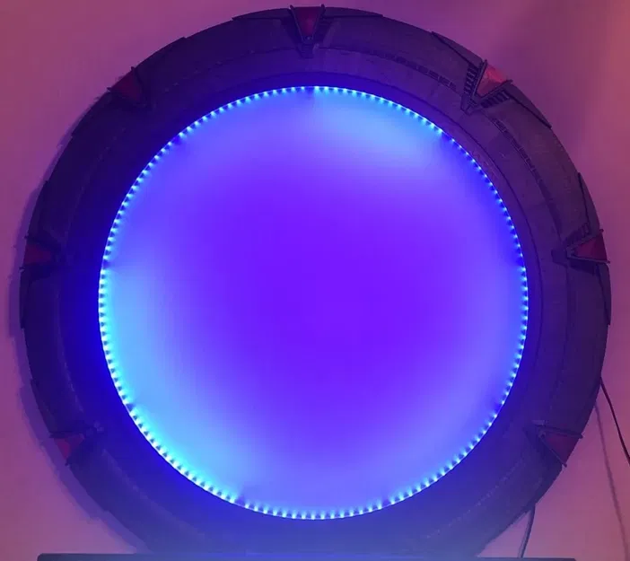 Mô hình Stargate với cơ chế quay glyphs và giá treo tường - Image 1