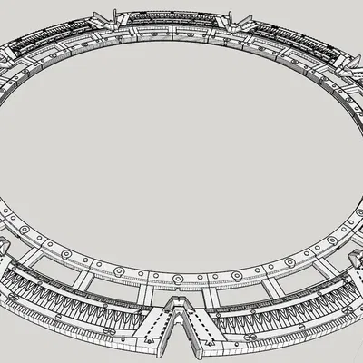 Cổng sao 3D - Phần ngoài cho mô hình Stargate 5ft