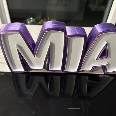 Đèn LED tên "MIA" in 3D cho trẻ em