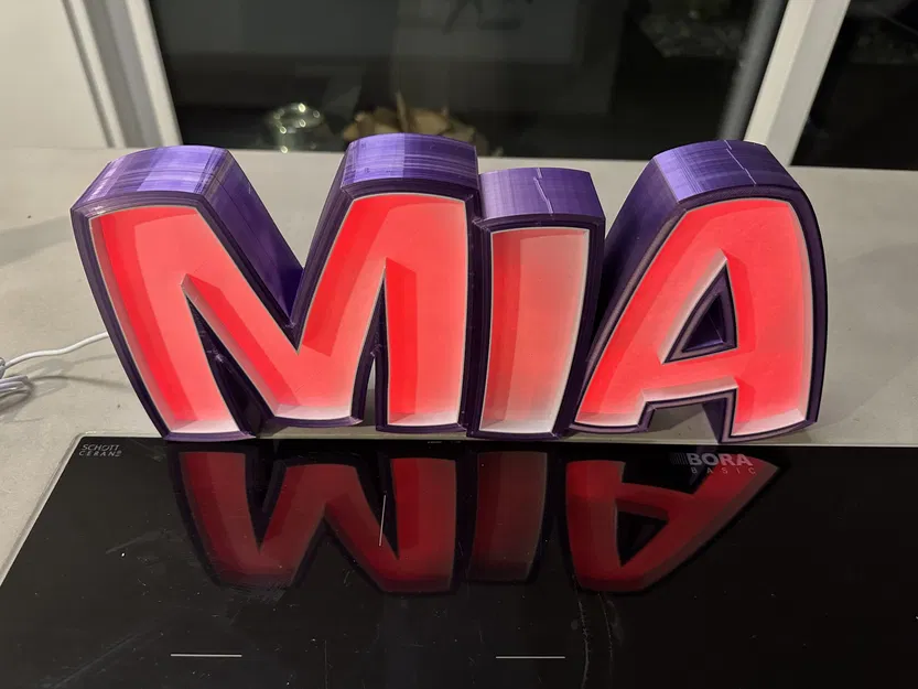 Đèn LED tên "MIA" in 3D cho trẻ em - Image 3