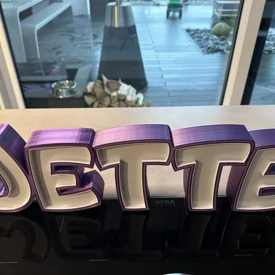 Đèn LED tên "JETTE" in 3D cho trẻ em